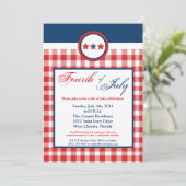 5x7 Vierde 4 juli feestviering uitnodiging (Staand voorkant)