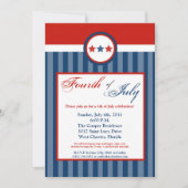 5x7 Vierde 4 juli feestviering uitnodiging (Voorkant)