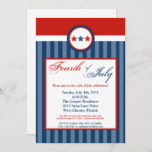 5x7 Vierde 4 juli feestviering uitnodiging (Voorkant / Achterkant)