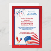 5x7 Vierde 4e juli Partij barbecue Uitnodiging (Voorkant / Achterkant)