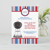 5x7 Vierde 4e juli Partij barbecue Uitnodiging (Staand voorkant)