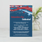 5x7 Vierde 4e juli Partij barbecue Uitnodiging (Staand voorkant)