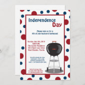 5x7 Vierde 4e juli Partij barbecue Uitnodiging (Voorkant / Achterkant)