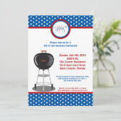 5x7 Vierde 4e juli Partij barbecue Uitnodiging (Staand voorkant)