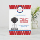 5x7 Vierde 4e juli Partij barbecue Uitnodiging (Staand voorkant)