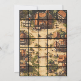 5x7 Village Paper Gridmap Kaart