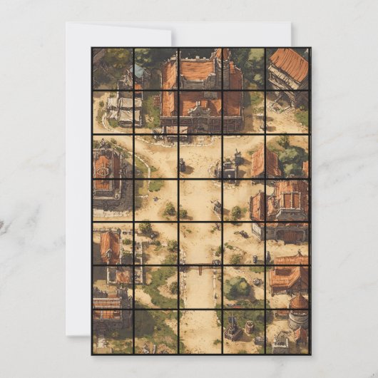 5x7 Village Paper Gridmap Kaart (Voorkant)