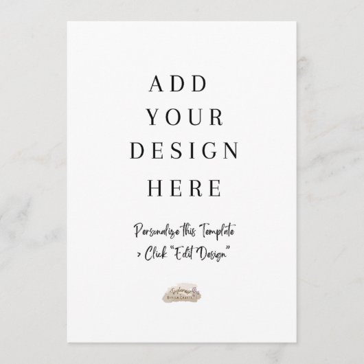 5x7 vlakke Kaart (Voorkant)