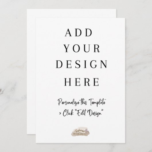 5x7"Vlakke Kaart die drukken (Voorkant / Achterkant)