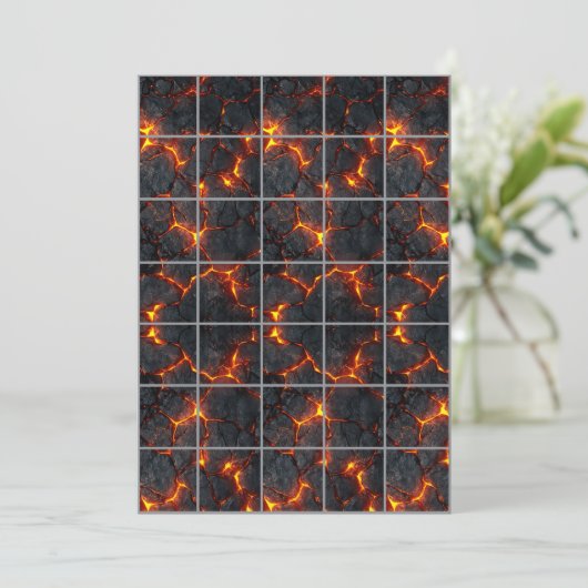 5x7 Volcanic Paper Gridmap Kaart (Staand voorkant)