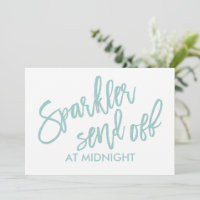 5X7 Vonken Afscheidsbord-Borstel- Licht Turkoois