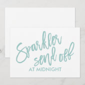 5X7 Vonken Send-Off Bord-Borstel- Licht Turquoise Kaart (Voorkant / Achterkant)