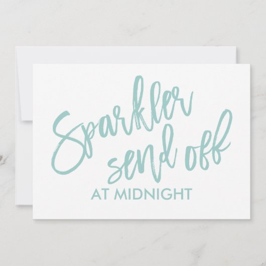 5X7 Vonken Vuurwerk Afscheid Bord - Borstel - Lich Kaart (Voorkant)