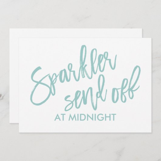 5X7 Vonken Vuurwerk Afscheid Bord - Borstel - Lich Kaart (Voorkant / Achterkant)