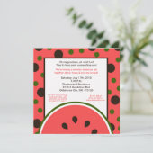 5x7 Watermelon Summer Picnic Barbecue Kaart (Staand voorkant)