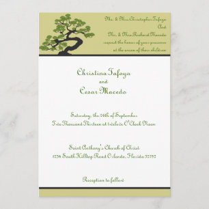 5x7 Weddenschap Japans Groene Bonsai Boom Kaart