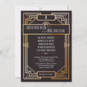 5x7 Weddenschap Uitnodiging Gatsby Theme (Voorkant)