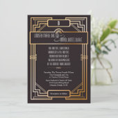 5x7 Weddenschap Uitnodiging Gatsby Theme (Staand voorkant)