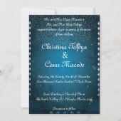 5x7 Weddenschap Uitnodiging Marokkaans Blauw India (Voorkant)