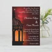 5x7 Weddenschap Uitnodiging Marokkaanse Lantaarn I (Staand voorkant)