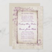 5x7 Weddenschap Uitnodiging voor Paarse lente (Voorkant / Achterkant)