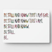 5x7 wees stil en ken, Inspirerend, bijbelversie Fotoplaat (voorkant)
