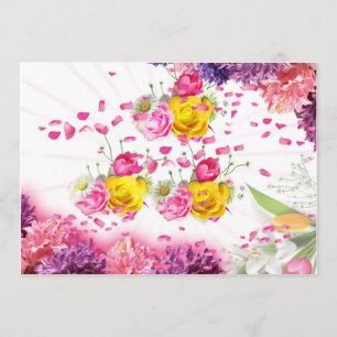 5X7 Wenskaart bloemen Kaart