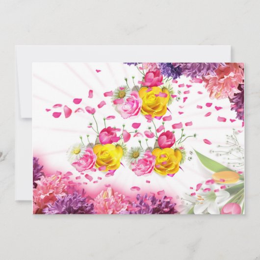 5X7 Wenskaart bloemen Kaart (Voorkant)
