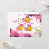 5X7 Wenskaart bloemen Kaart (Voorkant / Achterkant in situ)