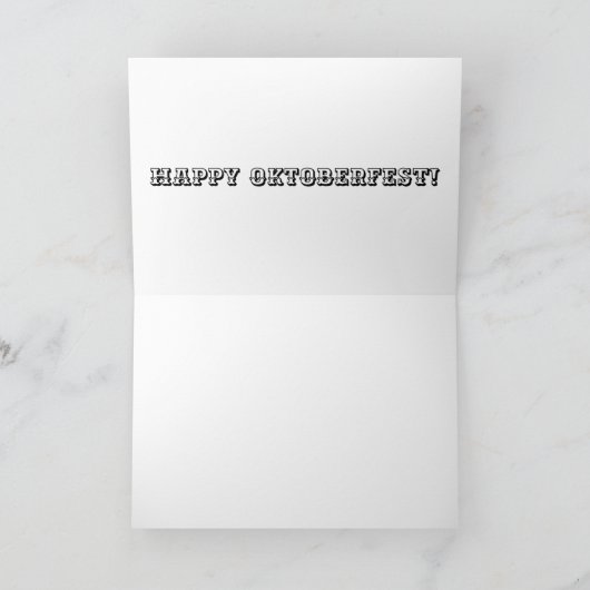 5x7 wenskaart. Fijn oktoberfest. giraffe gi Bedankkaart (Binnen)