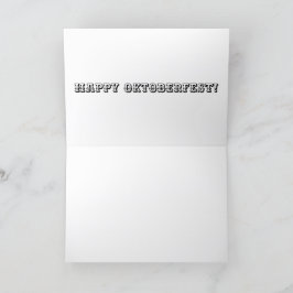 5x7 wenskaart. Fijn oktoberfest. giraffe gi Bedankkaart