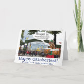 5x7 wenskaart. Fijn oktoberfest. giraffe gi Bedankkaart (Voorkant)