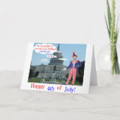 5x7 wenskaart. Gelukkige 4e. rat/oom Sam Bedankkaart (Voorkant)