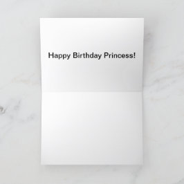 5x7 wenskaart. Gelukkige verjaardag prinses! rood Bedankkaart