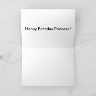 5x7 wenskaart. Gelukkige verjaardag prinses! rood Bedankkaart