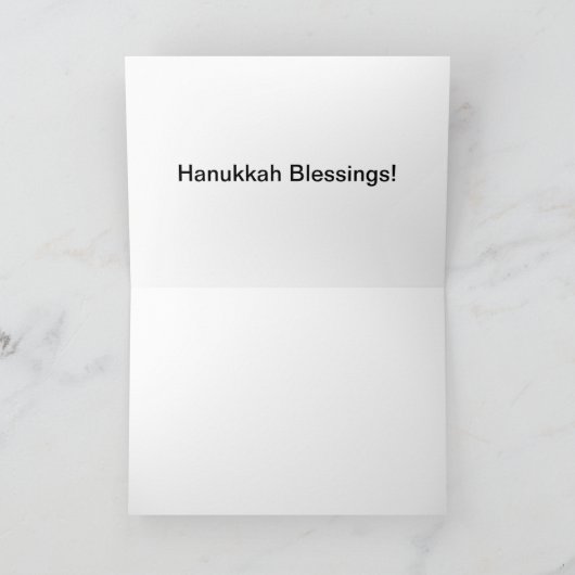 5x7 wenskaart. Happy Hanukkah lion Bedankkaart (Binnen)