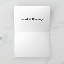 5x7 wenskaart. Happy Hanukkah lion Bedankkaart