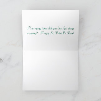 5x7 wenskaart. Happy St. Patrick's Day. Ir Bedankkaart