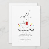 5x7 Whimsical Housewarming Party Kaart (Voorkant / Achterkant)