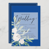 5x7 White Bouquet Script Overlay Budget Weddenscha (Voorkant / Achterkant)