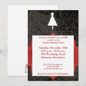 5x7 White Outline Kerstmis - Uitnodiging voor kers (Voorkant / Achterkant)