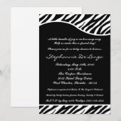 5x7 White Tiger Anima Print Baby shower Invitation Kaart (Voorkant / Achterkant)
