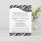 5x7 White Tiger Anima Print Baby shower Invitation Kaart (Staand voorkant)