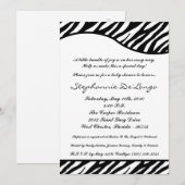 5x7 White Tiger Anima Print Baby shower Invitation Kaart (Voorkant / Achterkant)