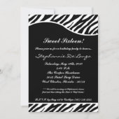 5x7 WhiteTiger Print Sweet16 Birthday Party Invite Kaart (Voorkant)