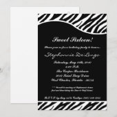 5x7 WhiteTiger Print Sweet16 Birthday Party Invite Kaart (Voorkant / Achterkant)