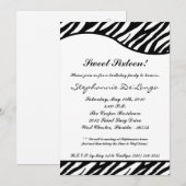 5x7 WhiteTiger Print Sweet16 Verjaardagsfeest Uitn Kaart (Voorkant / Achterkant)