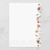 5x7" Wilde Bloem Bruiloft Tafel Menu Kaarten Plat  (Achterkant)