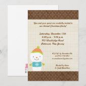 5x7 Winter Sneeuwman winter Sneeuw Uitnodiging (Voorkant / Achterkant)