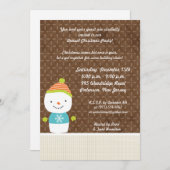 5x7 Winter Sneeuwman winter SnowInvitation Kaart (Voorkant / Achterkant)